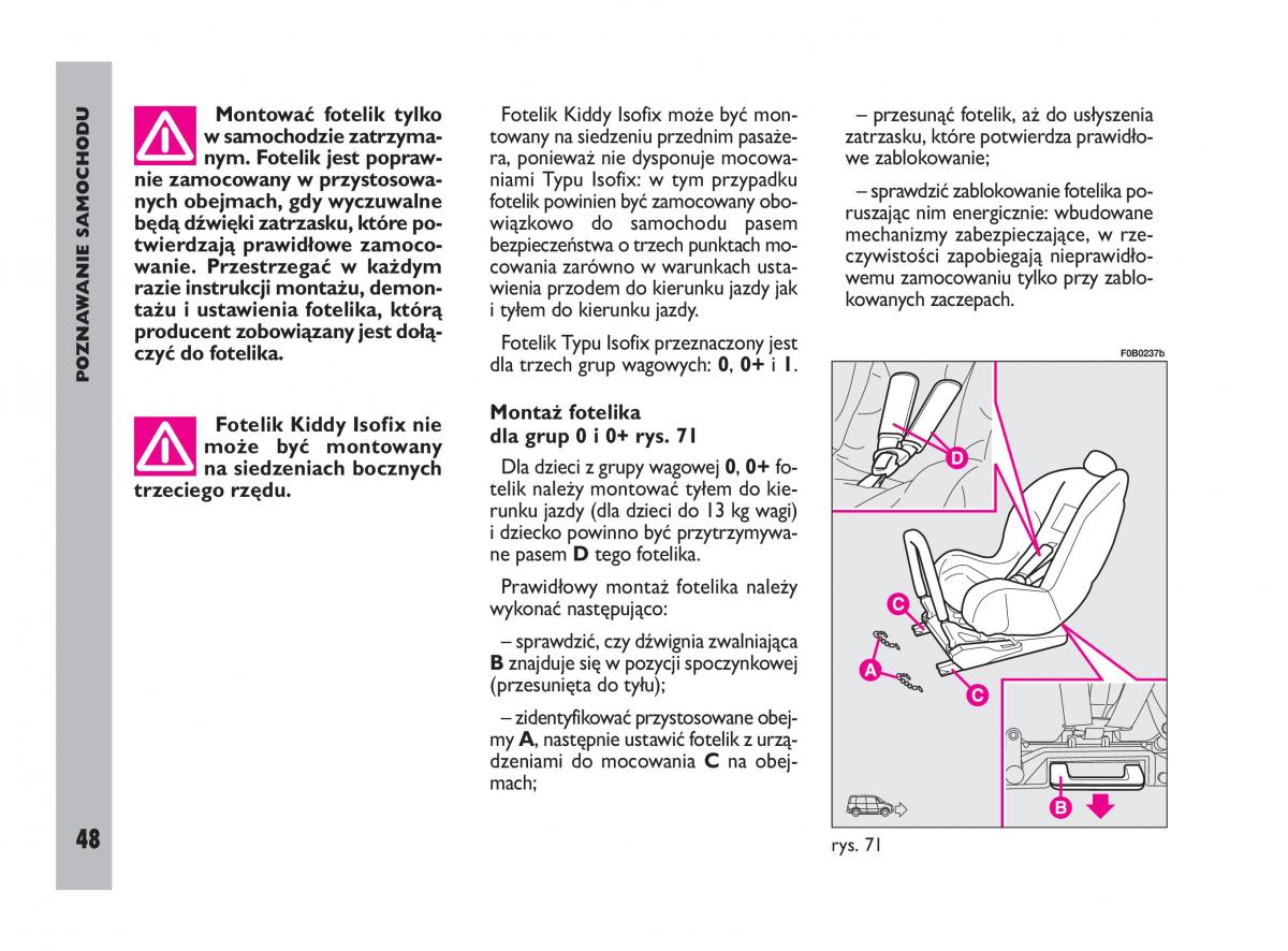 Fiat Ulysee II 2 instrukcja obslugi / page 49