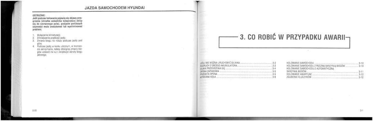 Hyundai XG25 XG30 instrukcja obslugi / page 62