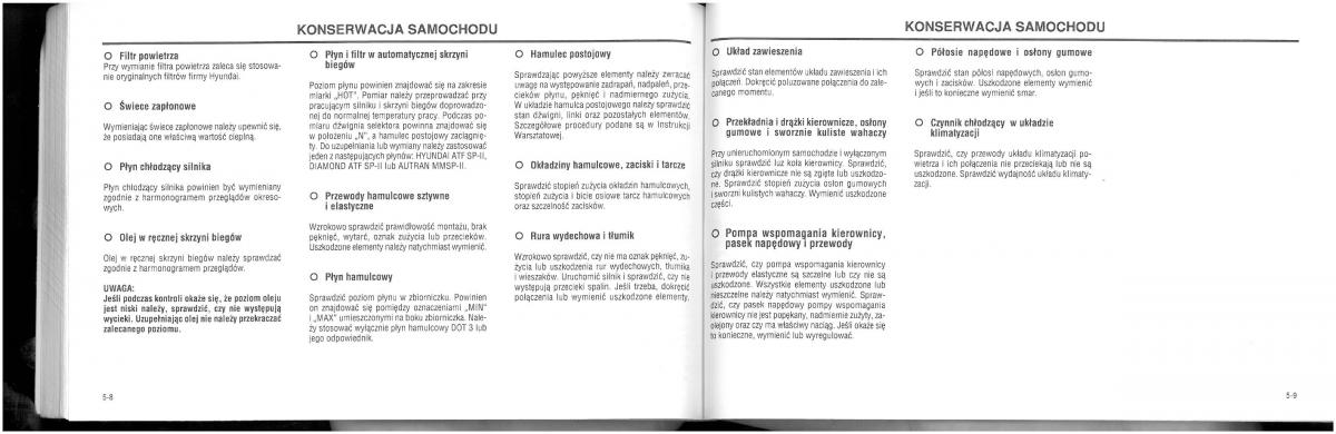 manual  Hyundai XG25 XG30 instrukcja / page 76