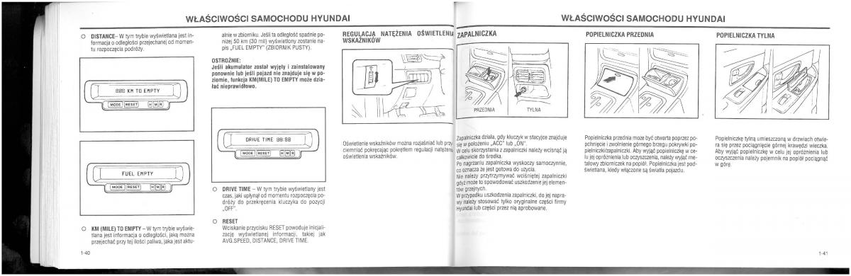 Hyundai XG25 XG30 instrukcja obslugi / page 26