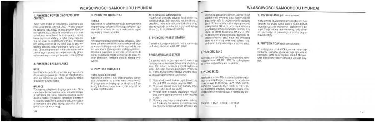 Hyundai XG25 XG30 instrukcja obslugi / page 44