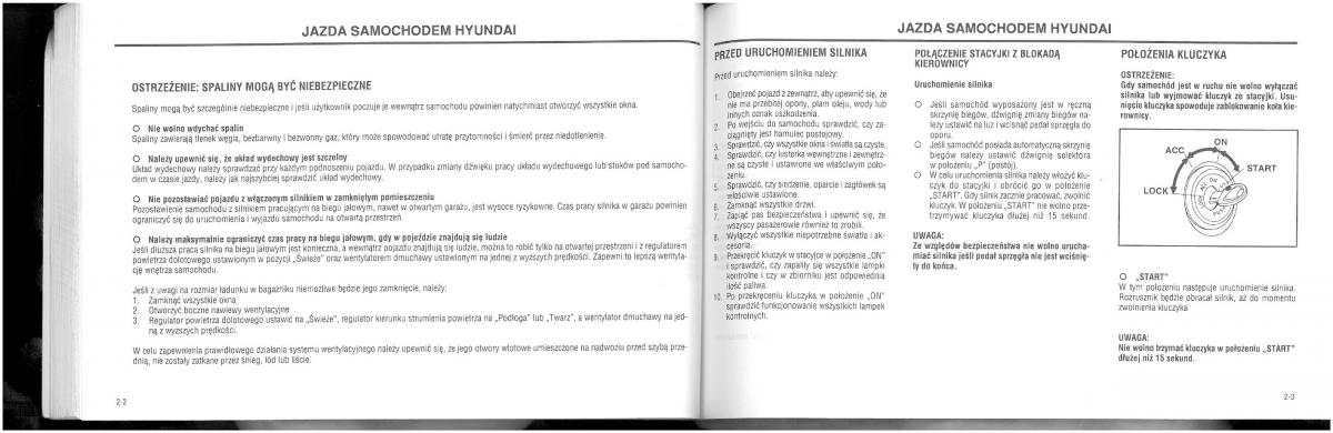 Hyundai XG25 XG30 instrukcja obslugi / page 53