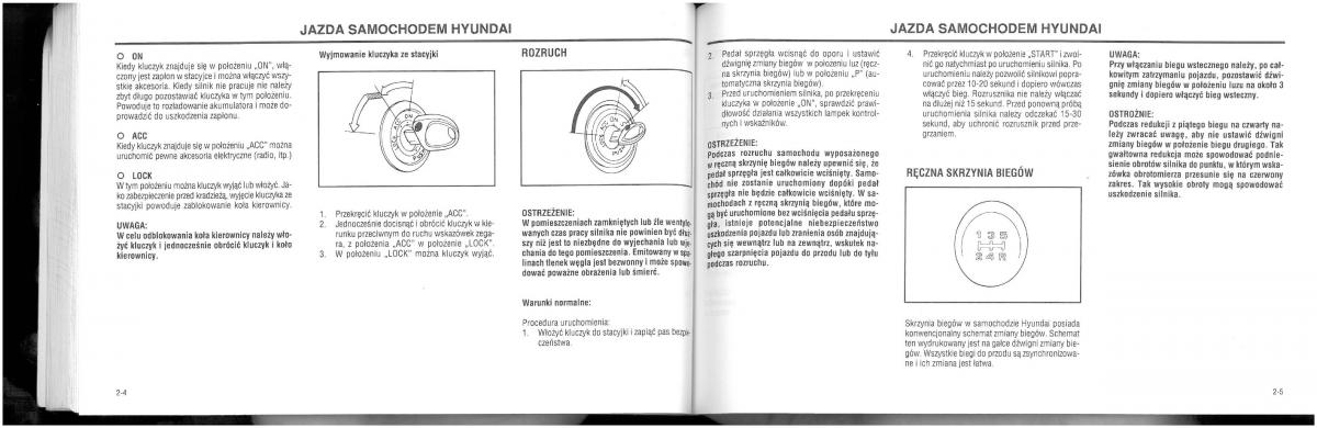 Hyundai XG25 XG30 instrukcja obslugi / page 54