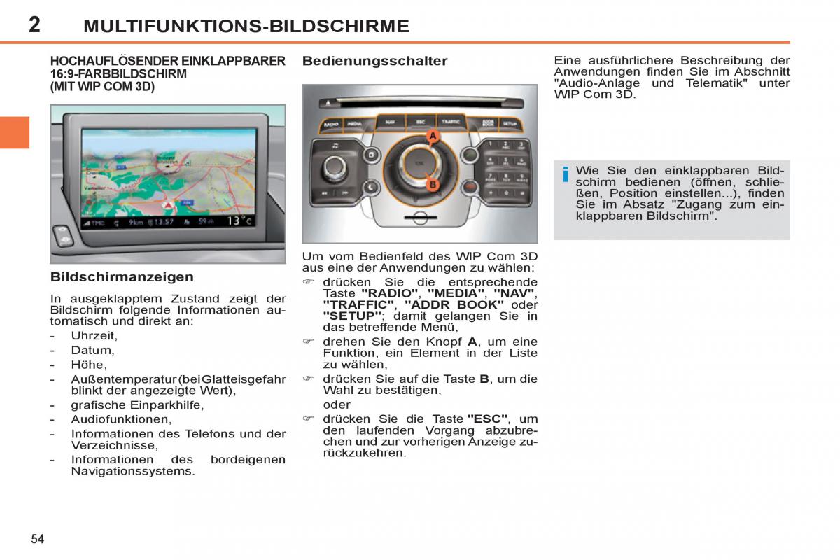 Peugeot 308 SW I 1 Handbuch / page 56