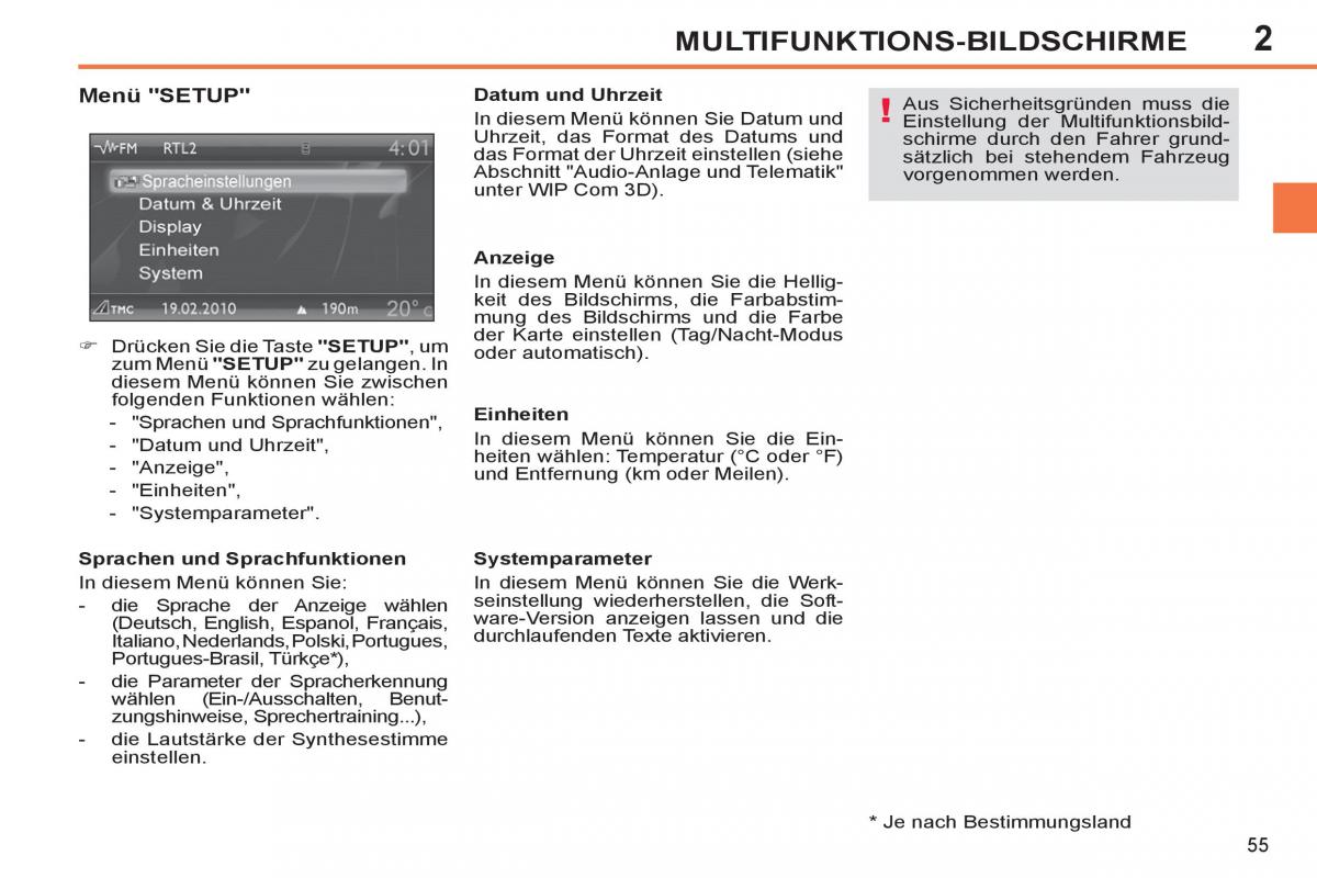 Peugeot 308 SW I 1 Handbuch / page 57