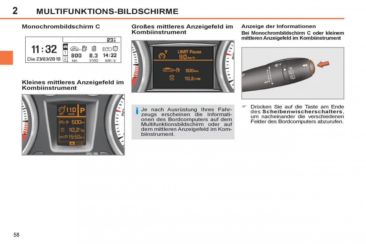 Peugeot 308 SW I 1 Handbuch / page 60