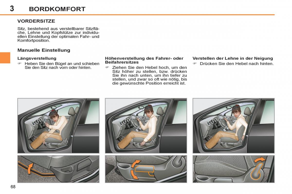 Peugeot 308 SW I 1 Handbuch / page 70