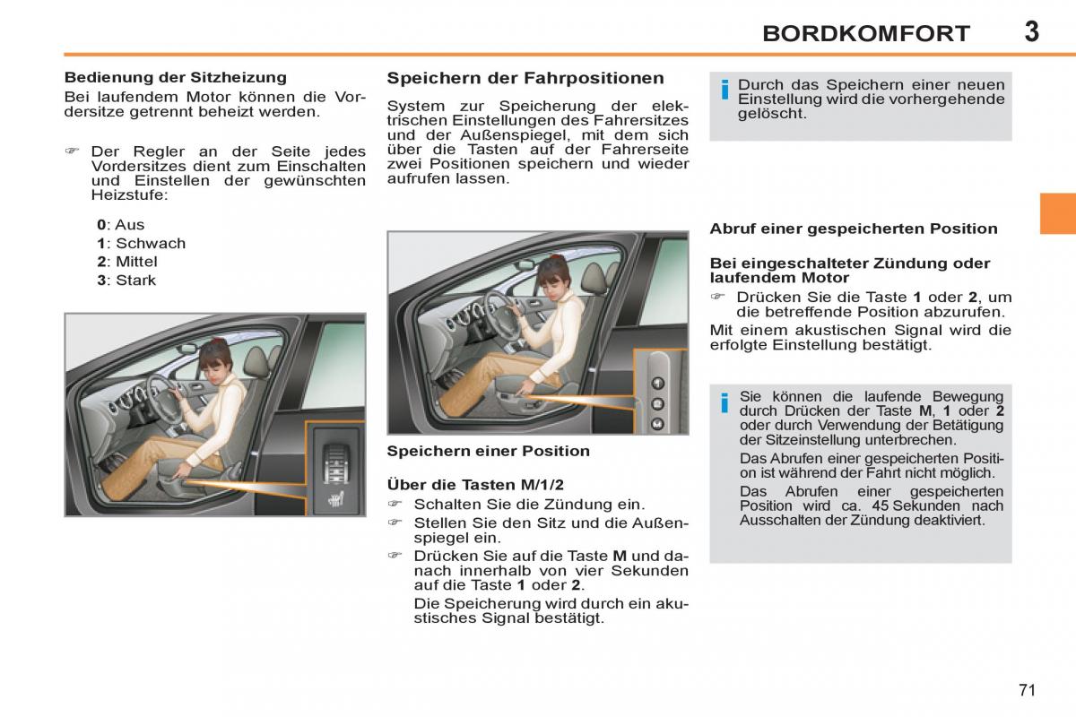 Peugeot 308 SW I 1 Handbuch / page 73