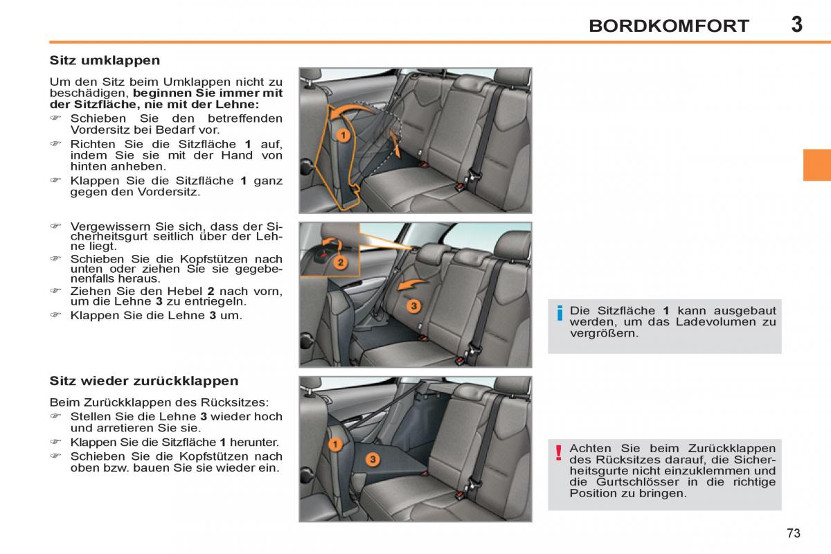 Peugeot 308 SW I 1 Handbuch / page 75