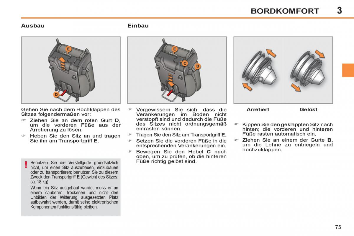 Peugeot 308 SW I 1 Handbuch / page 77