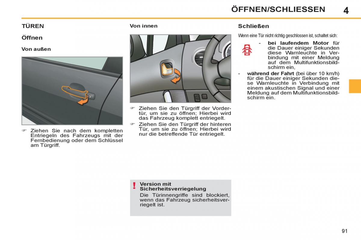 Peugeot 308 SW I 1 Handbuch / page 93