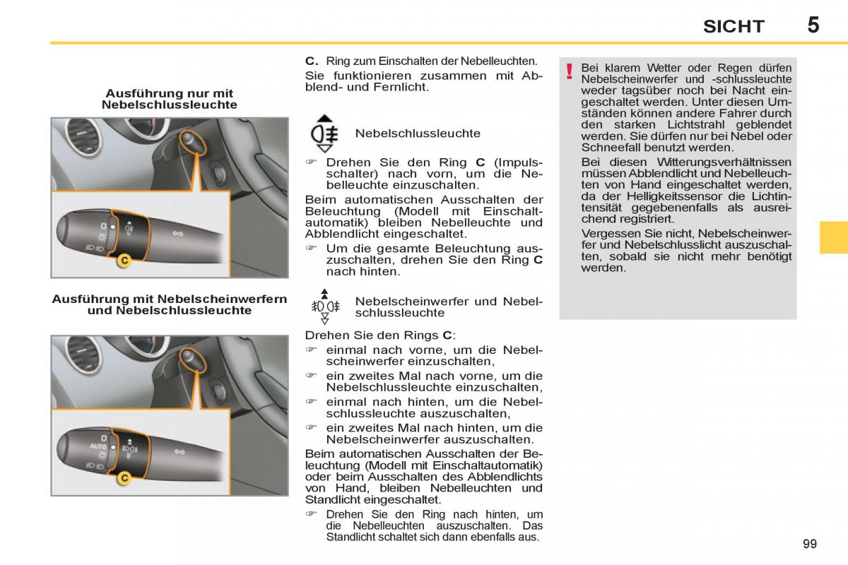 Peugeot 308 SW I 1 Handbuch / page 101