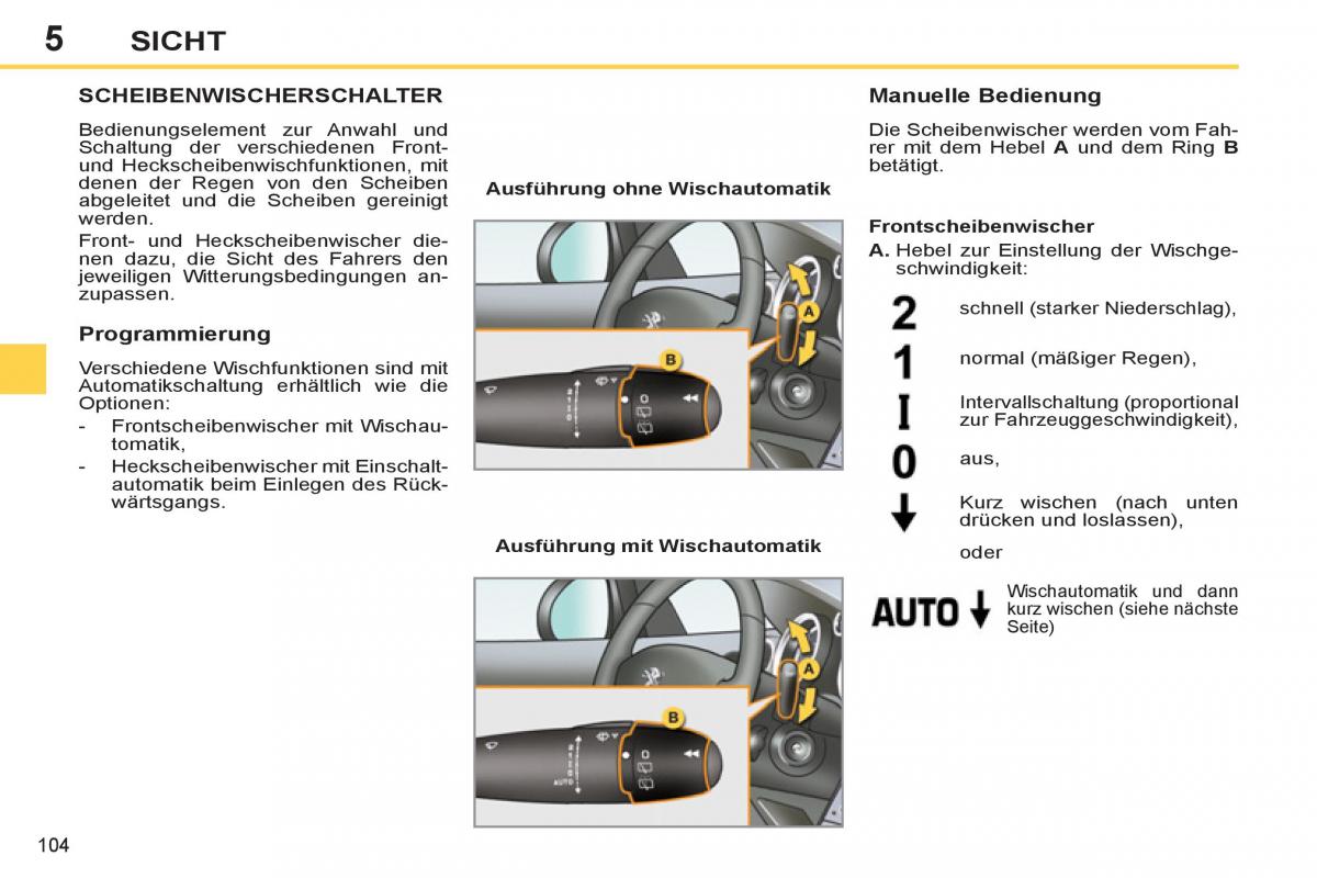 Peugeot 308 SW I 1 Handbuch / page 106