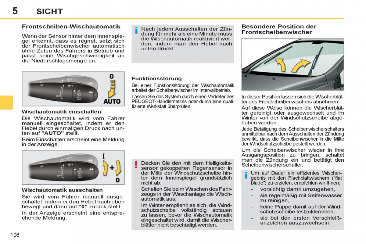 Peugeot 308 SW I 1 Handbuch / page 108