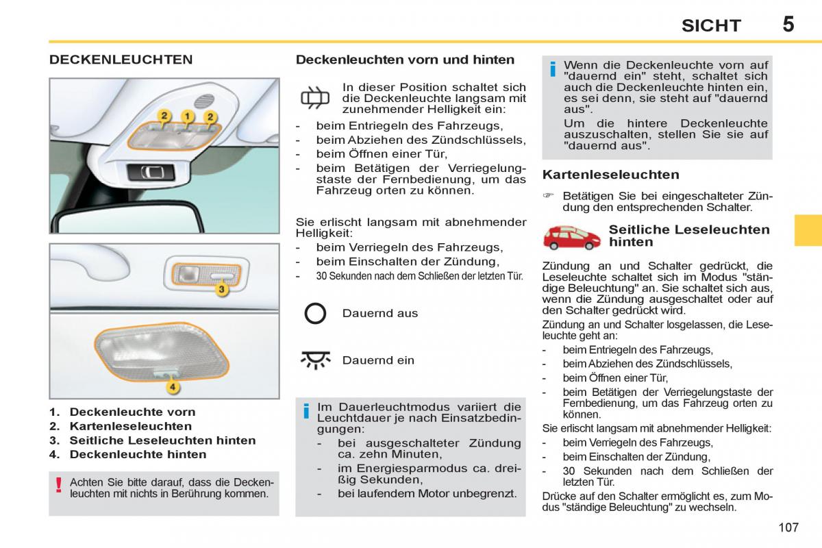 Peugeot 308 SW I 1 Handbuch / page 109