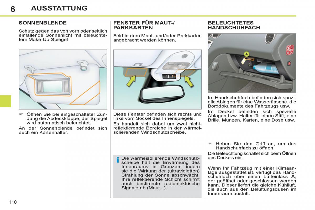 Peugeot 308 SW I 1 Handbuch / page 112