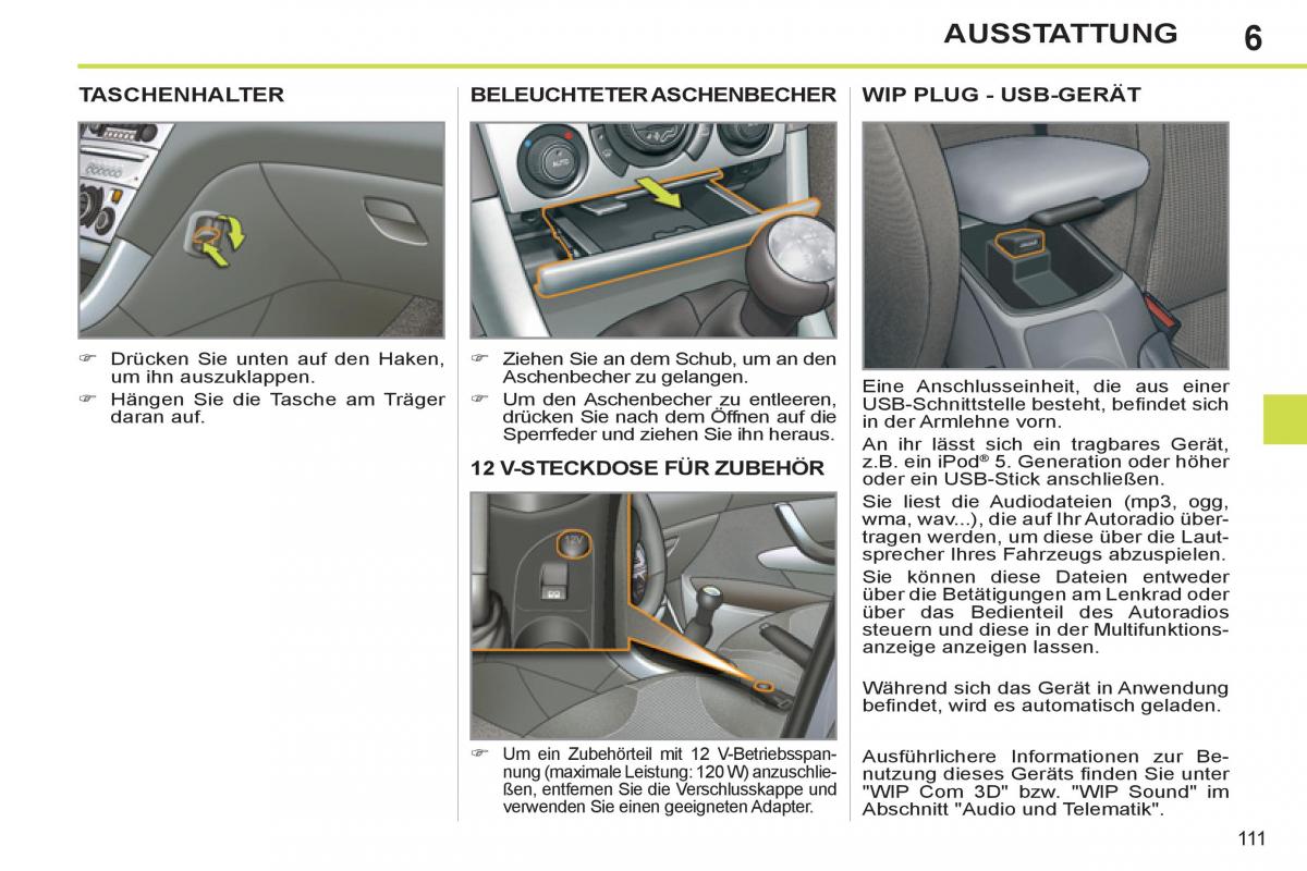 Peugeot 308 SW I 1 Handbuch / page 113