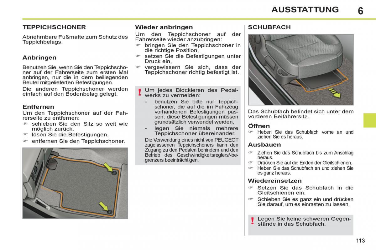 Peugeot 308 SW I 1 Handbuch / page 115