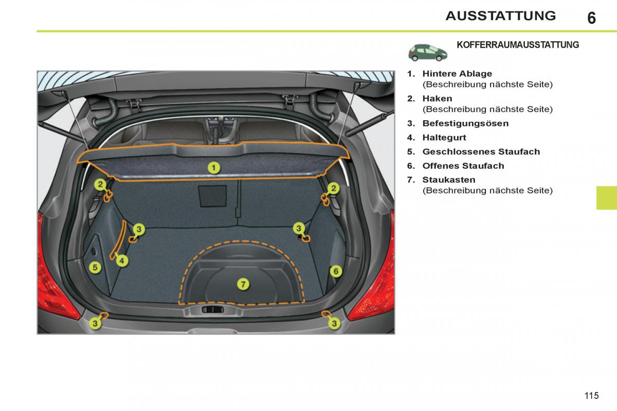 Peugeot 308 SW I 1 Handbuch / page 117