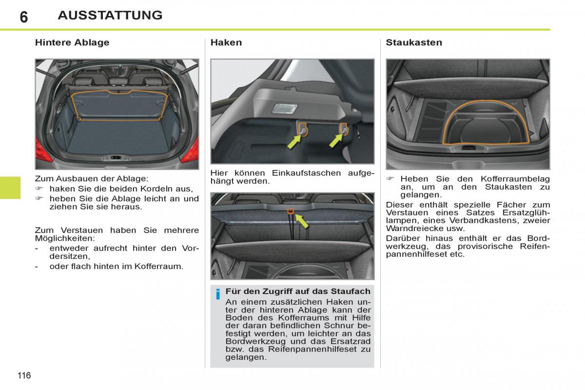 Peugeot 308 SW I 1 Handbuch / page 118