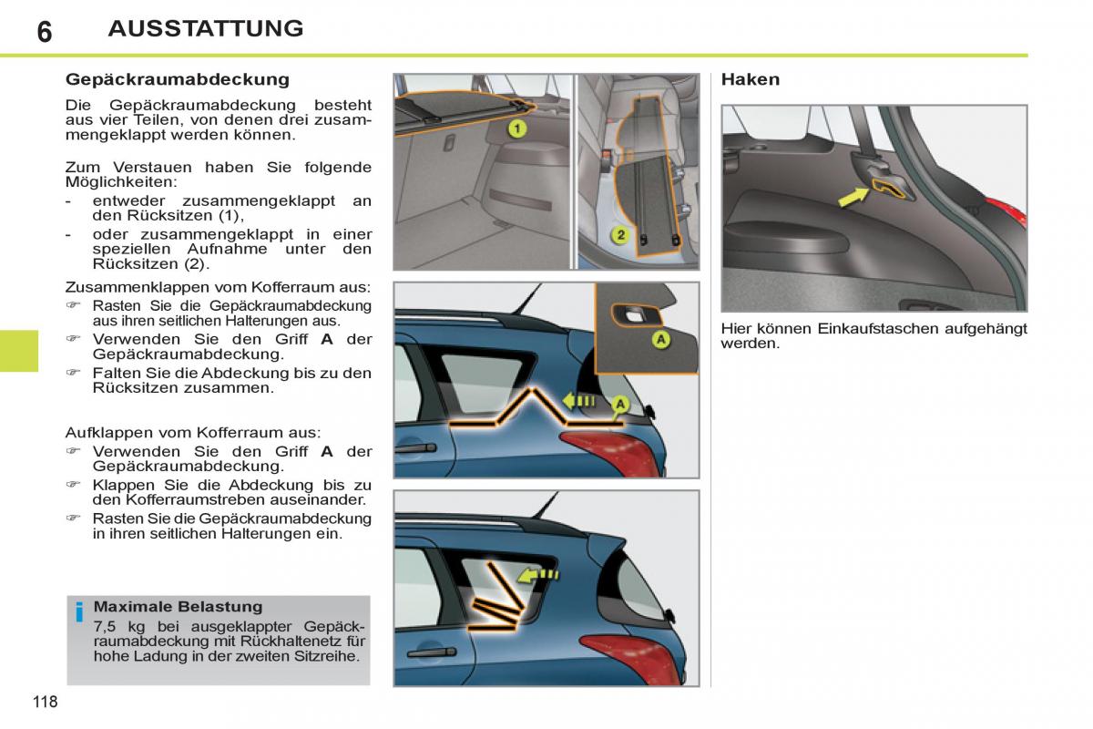 Peugeot 308 SW I 1 Handbuch / page 120