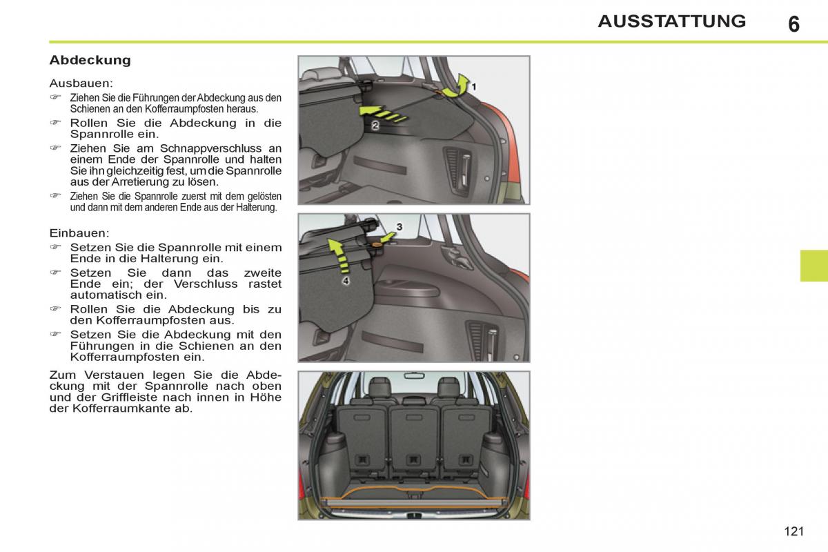 Peugeot 308 SW I 1 Handbuch / page 123