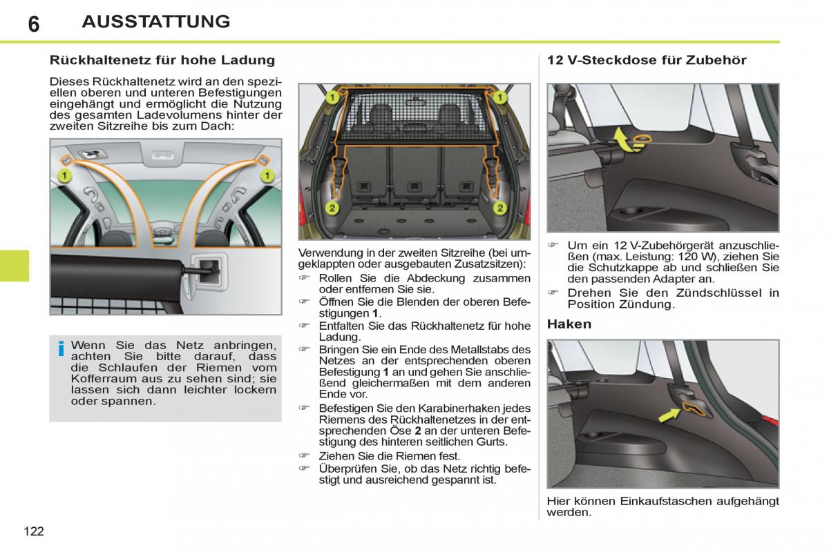 Peugeot 308 SW I 1 Handbuch / page 124