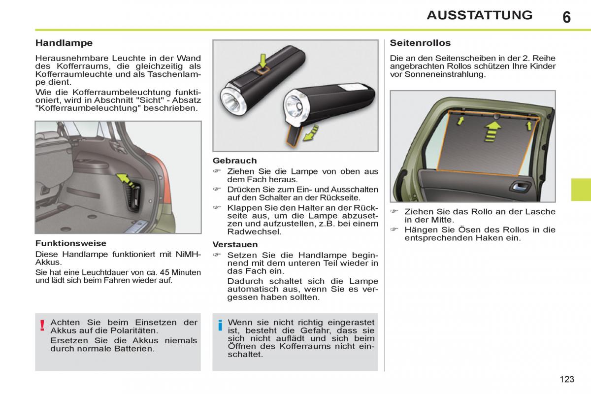 Peugeot 308 SW I 1 Handbuch / page 125