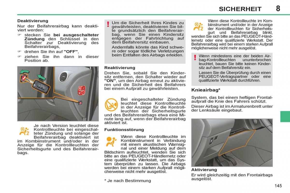 Peugeot 308 SW I 1 Handbuch / page 147