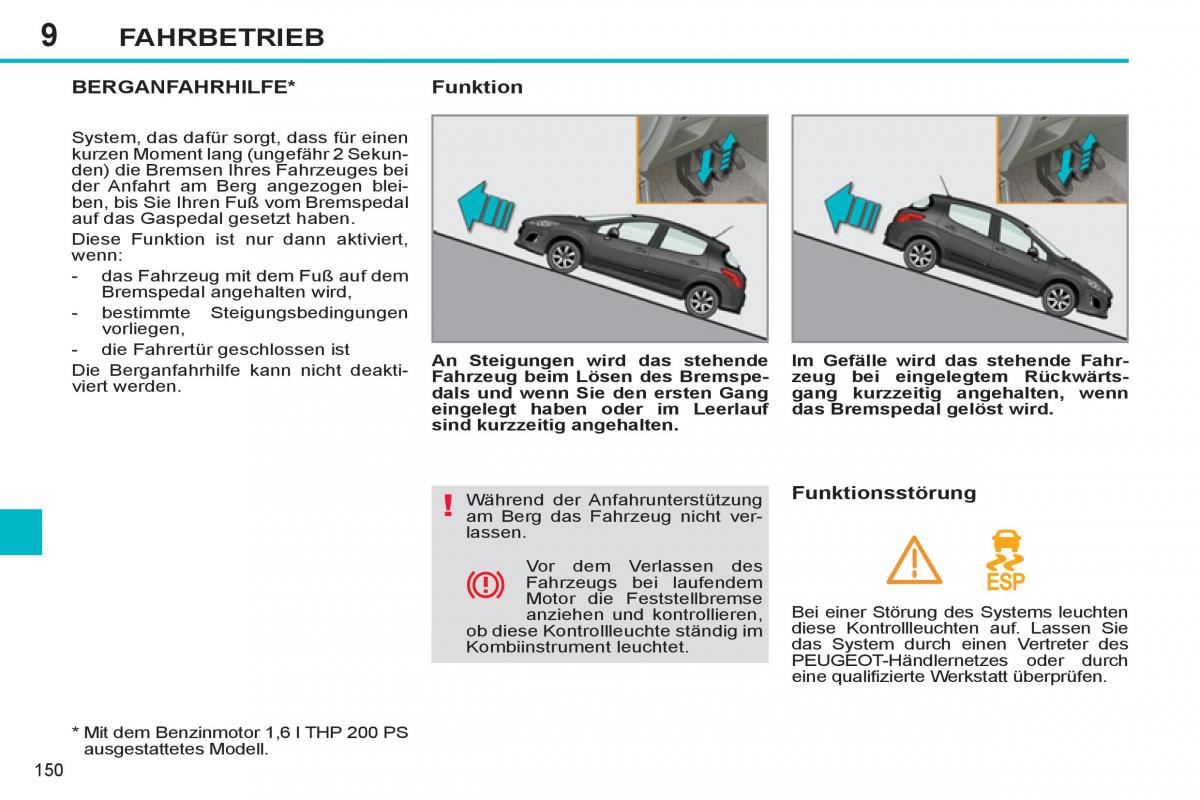 Peugeot 308 SW I 1 Handbuch / page 152