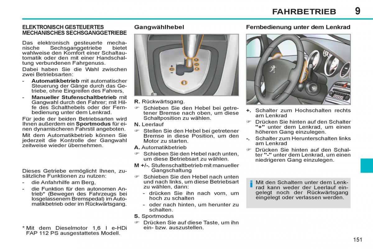 Peugeot 308 SW I 1 Handbuch / page 153