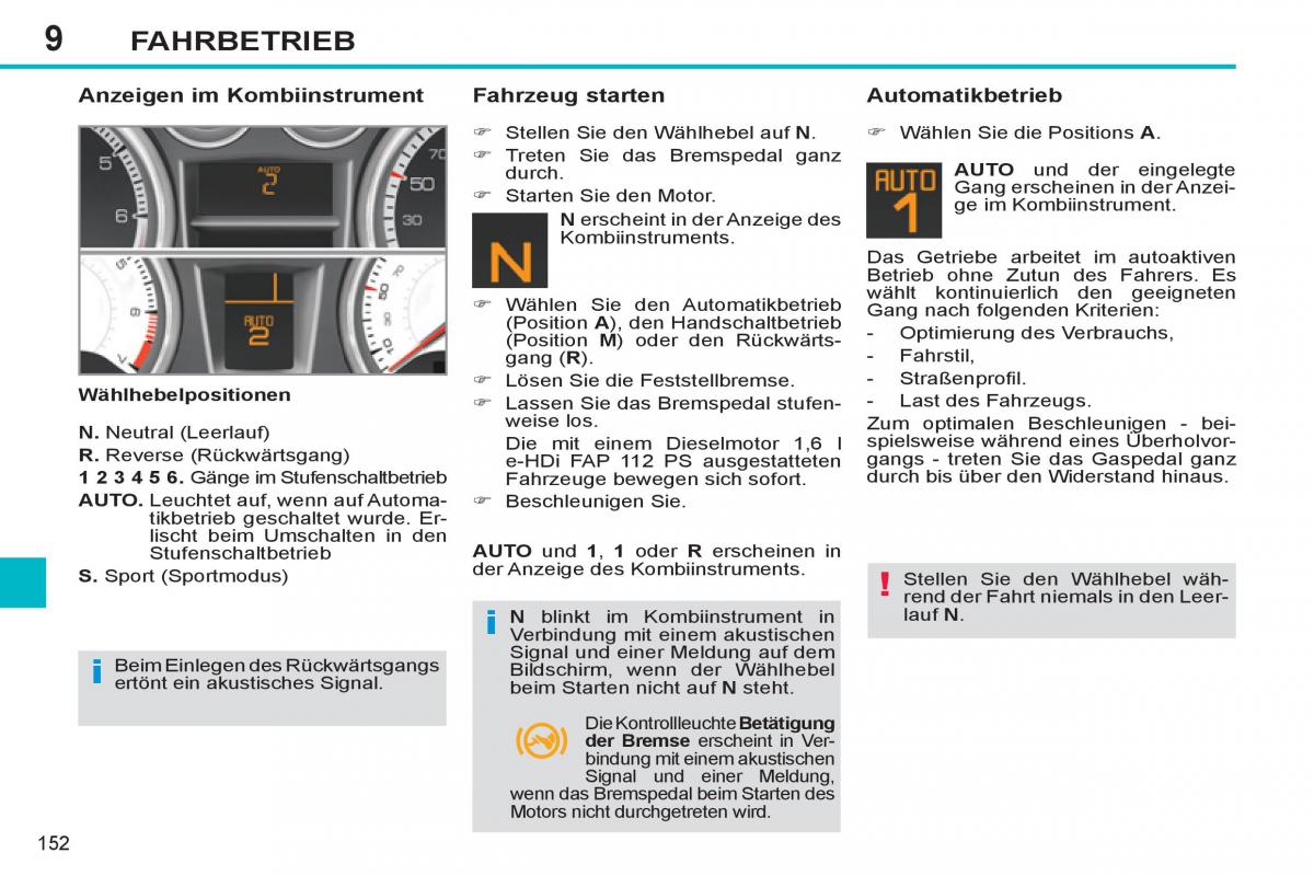 Peugeot 308 SW I 1 Handbuch / page 154