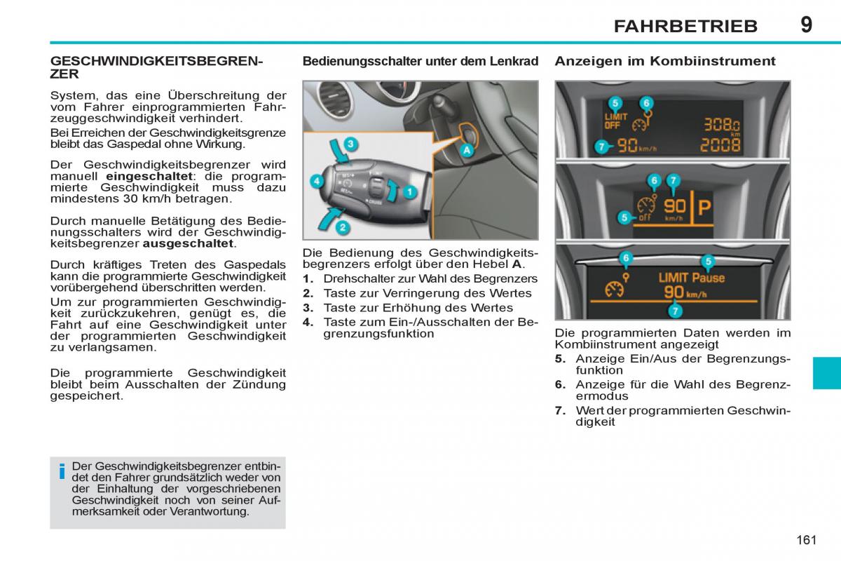 Peugeot 308 SW I 1 Handbuch / page 163