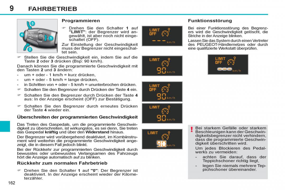 Peugeot 308 SW I 1 Handbuch / page 164