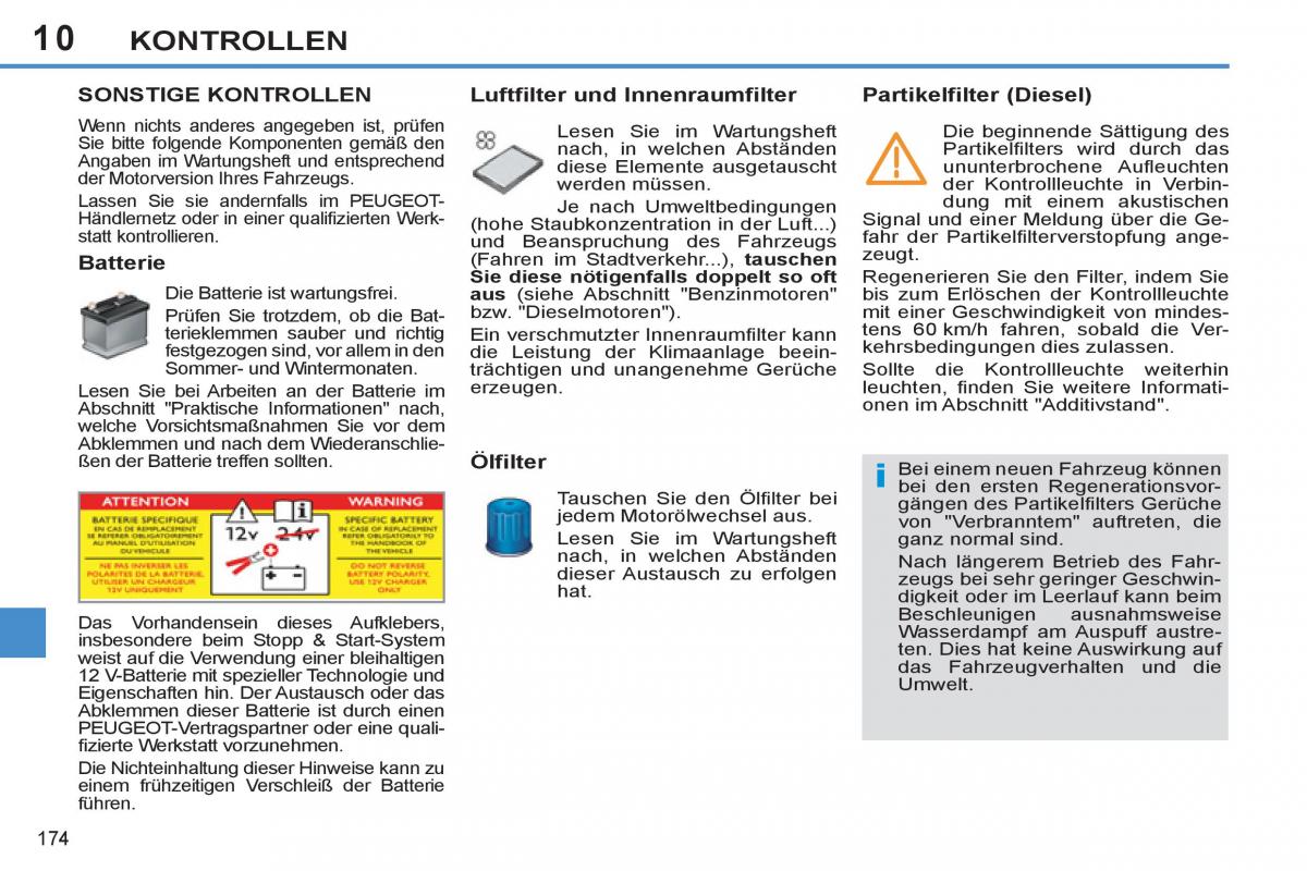 Peugeot 308 SW I 1 Handbuch / page 176