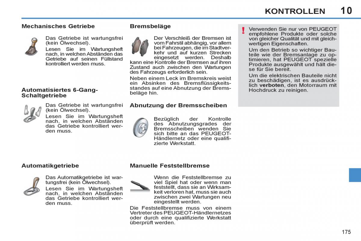 Peugeot 308 SW I 1 Handbuch / page 177