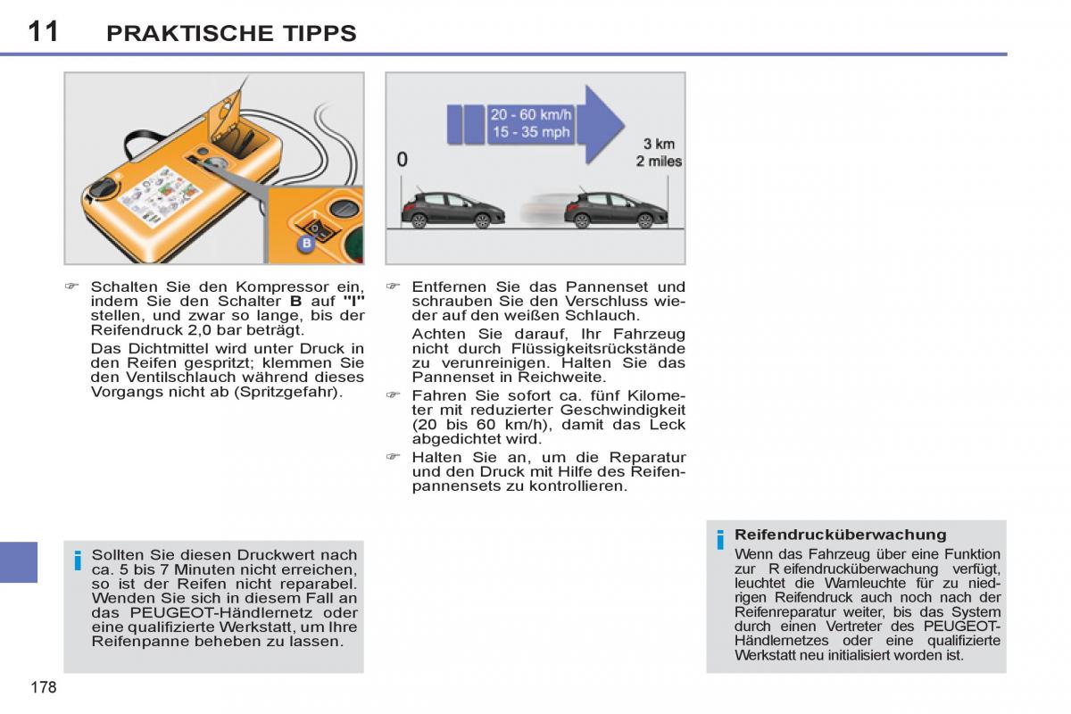 Peugeot 308 SW I 1 Handbuch / page 180