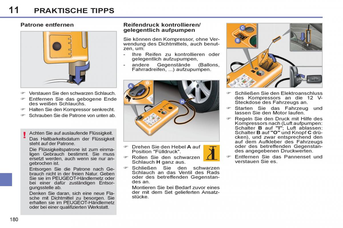 Peugeot 308 SW I 1 Handbuch / page 182