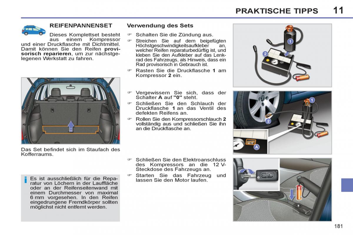 Peugeot 308 SW I 1 Handbuch / page 183