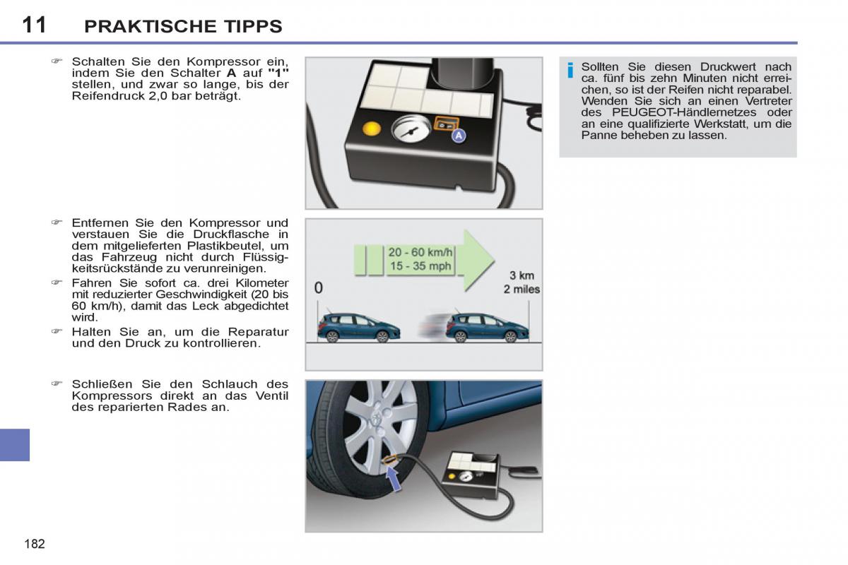 Peugeot 308 SW I 1 Handbuch / page 184