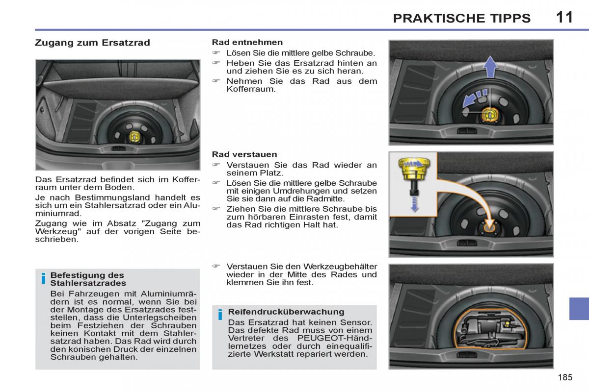 Peugeot 308 SW I 1 Handbuch / page 187