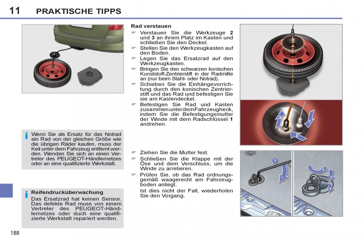 Peugeot 308 SW I 1 Handbuch / page 190