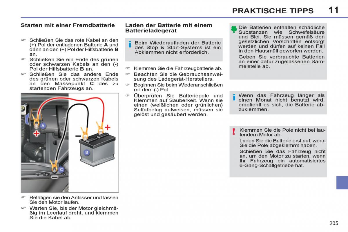 Peugeot 308 SW I 1 Handbuch / page 207