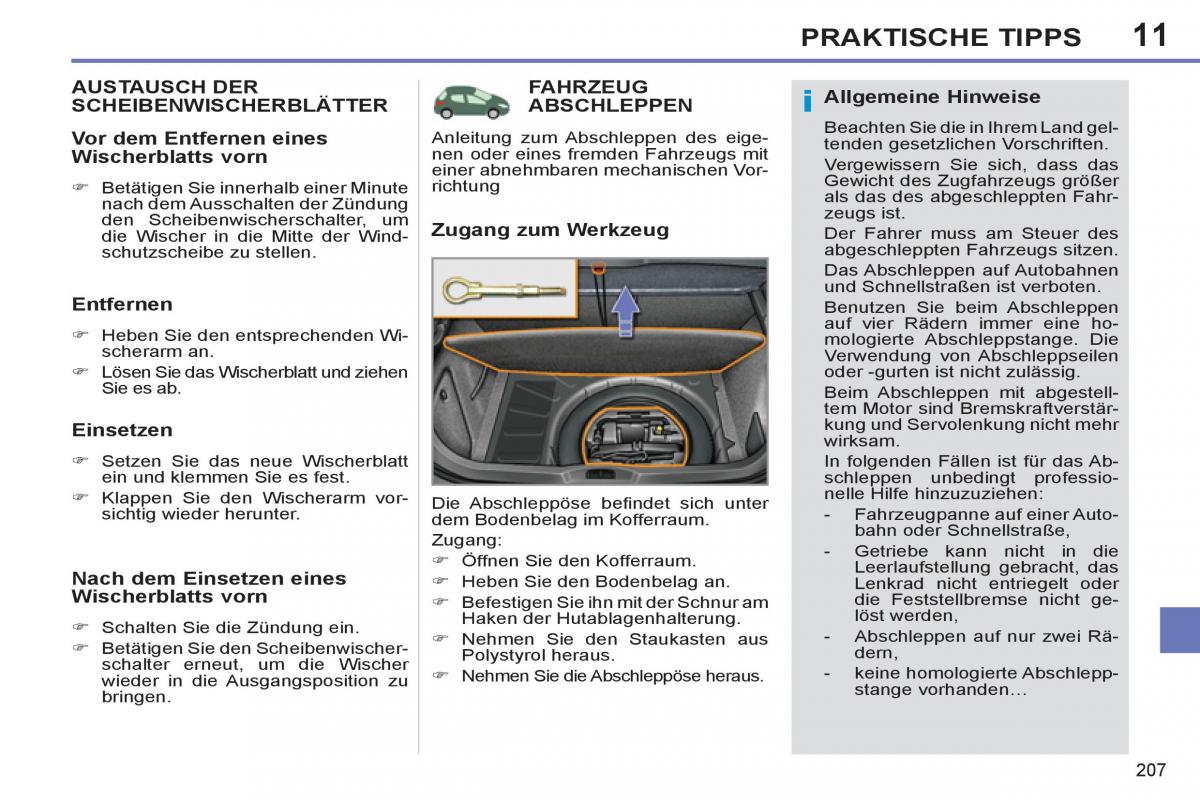 Peugeot 308 SW I 1 Handbuch / page 209