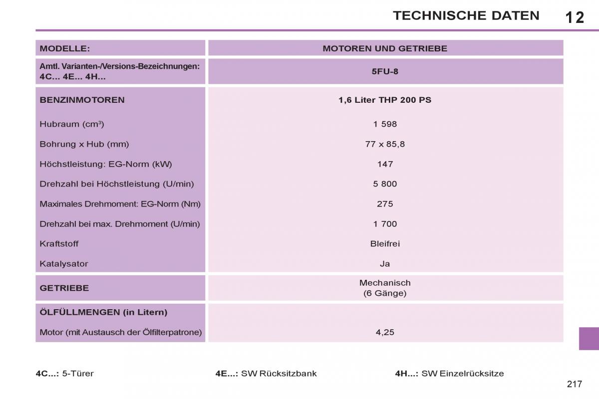 Peugeot 308 SW I 1 Handbuch / page 219