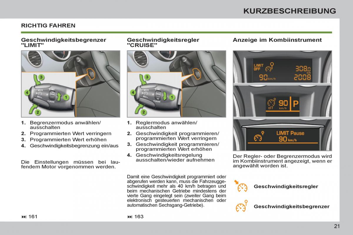 Peugeot 308 SW I 1 Handbuch / page 23