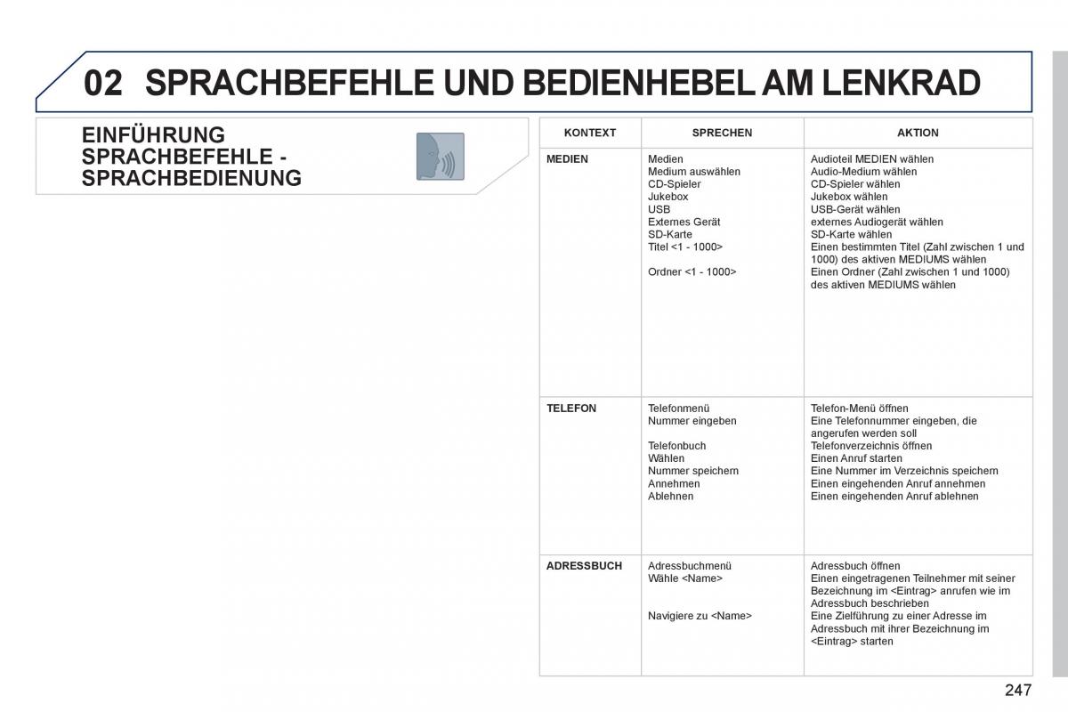 Peugeot 308 SW I 1 Handbuch / page 249