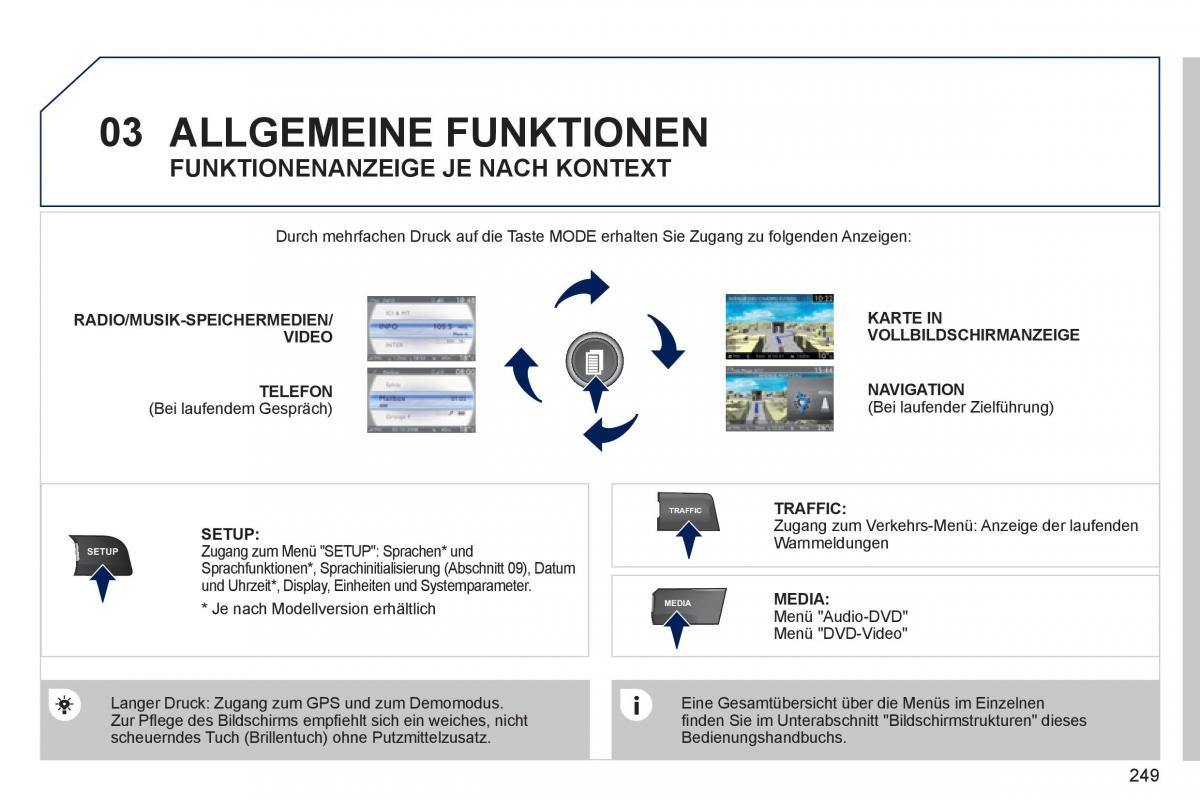 Peugeot 308 SW I 1 Handbuch / page 251