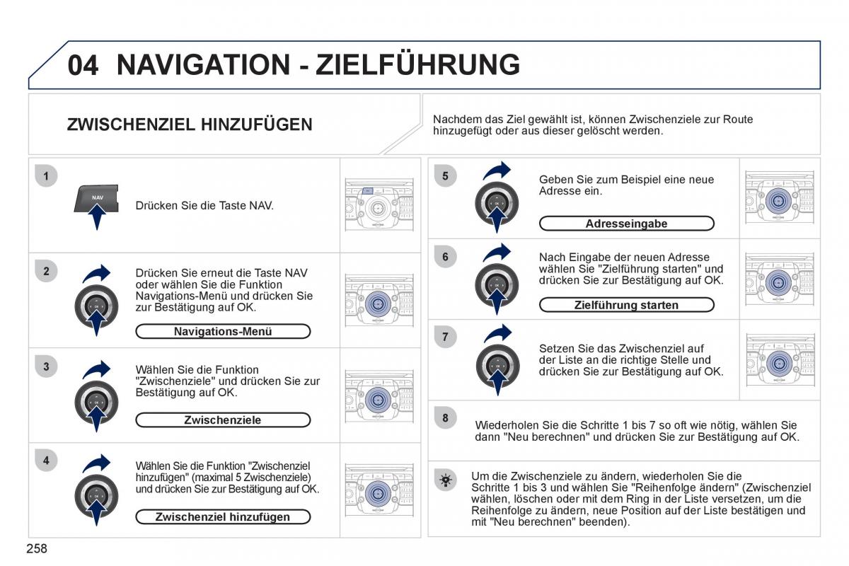 Peugeot 308 SW I 1 Handbuch / page 260