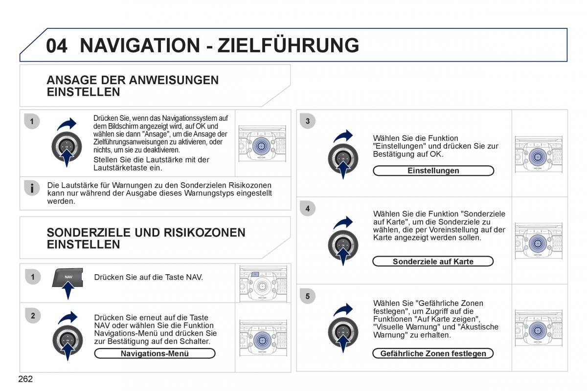 Peugeot 308 SW I 1 Handbuch / page 264